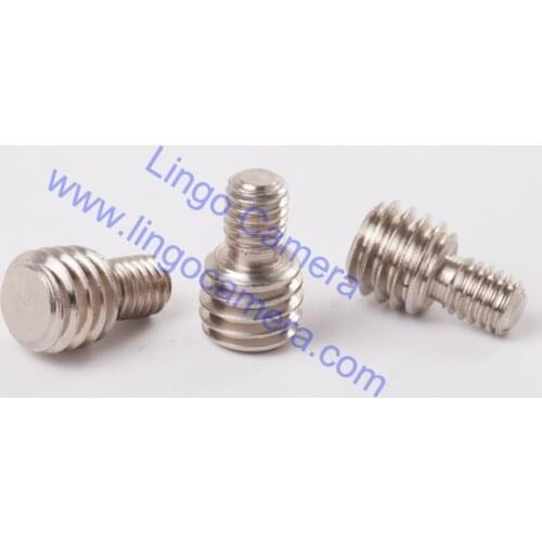 LL1484 M6 to 3/8" Screw for DSLR Camera Tripod Quick Release Plate Silver