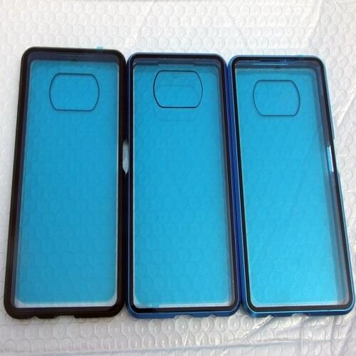 Magnetic Case 360 Front+Back Double-Sided Tempered Glass Case For Xiaomi POCO X3 NFC F2 Pro M2 X2 Metal Bumper