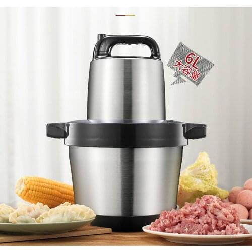 Meat Grinders 6L large capacity meat grinder commercial multifunctional household electric stainless steel pepper NEW
