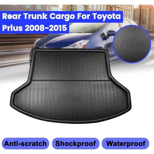 Floor Protective Mats For Toyota Prius 2008-2012 Carpet Waterproof Cushion Mat Rear Trunk Liner Car Trunk Tailgate Cargo Liner