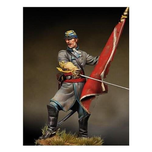 Unassambled 1/24 75mm ancient stand man and base 75mm Resin figure miniature model kits Unpainted