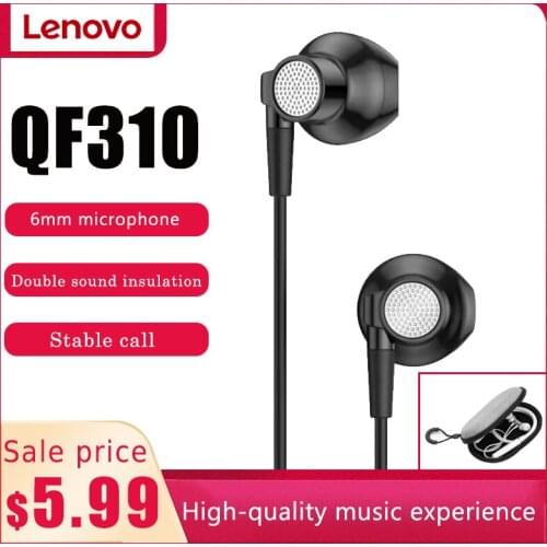 Lenovo NEW QF310 wired headset high quality with microphone compatible mobile phone desktop laptop headset MP3 gaming headset