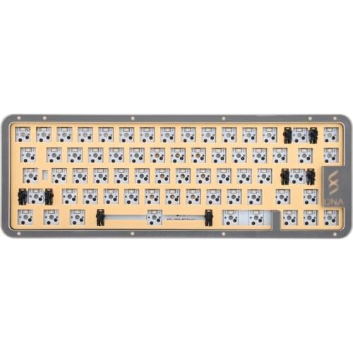 DNA65 RGB Programmable Macro Mechanical Keyboard For Windows Type-c RGB Hot Swap PCB 4 Layer Acrylic Case DIY Keyboard Kits