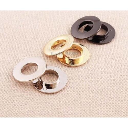 10pcs/lot 22mm outer alloy metal Gold/black /silver Rose Gold Color Grommet eyelets for belt bag garment accessories