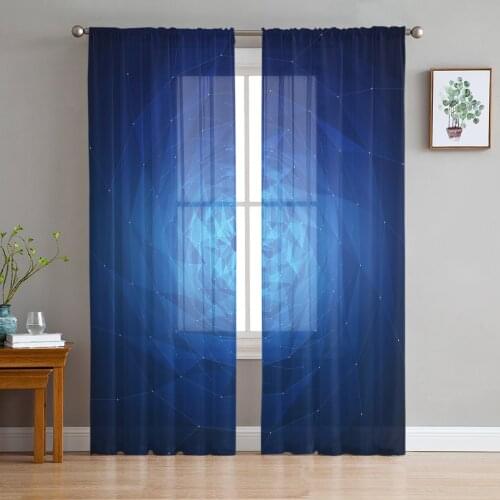 Sheer Curtains For Living Room Vortex Lines Starry Sky Childrens Bedroom Balcony Large Curtains Kitchen Dining Room Curtains
