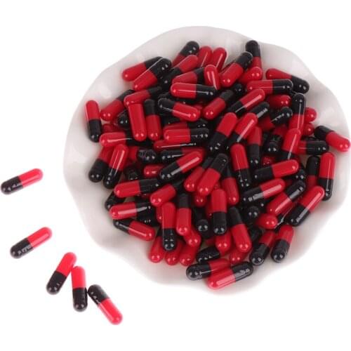 Red Black Gelatin Empty Capsules Hollow Gelatin Capsules Empty Pill Capsule