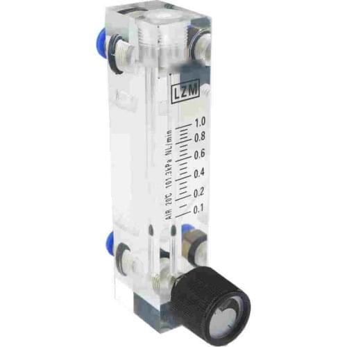 0.1LPM To 35LPM Fit 6/8/10/12mm Tube Adjust Air Nitrogen Flowmeter Rotameter With Control Valve LZT-6T