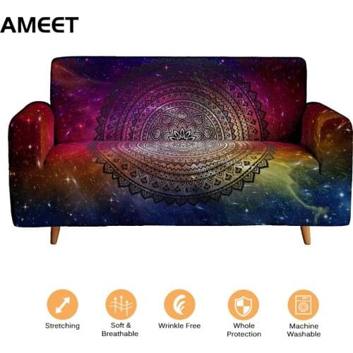 Retro Bohemian Style Couch Covers For Sofas 1/2/3/4 Seater Stretch Magic Sofa Cover Living Room Furniture Decorative Slipcover