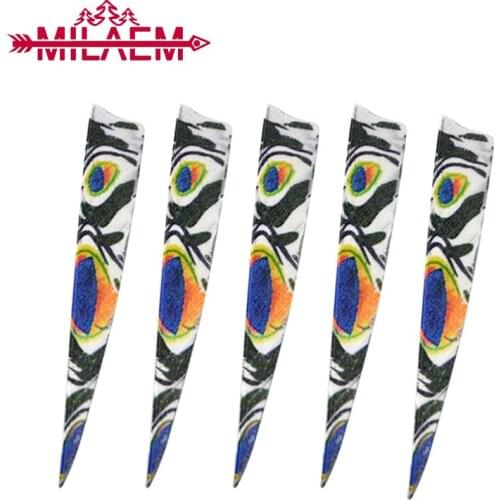 50 /100 Pcs 4 inch DIY Archery Double Side Peacock Feather Real Natural Fletching Right Wings Bow And Arrow Hunting Accessories