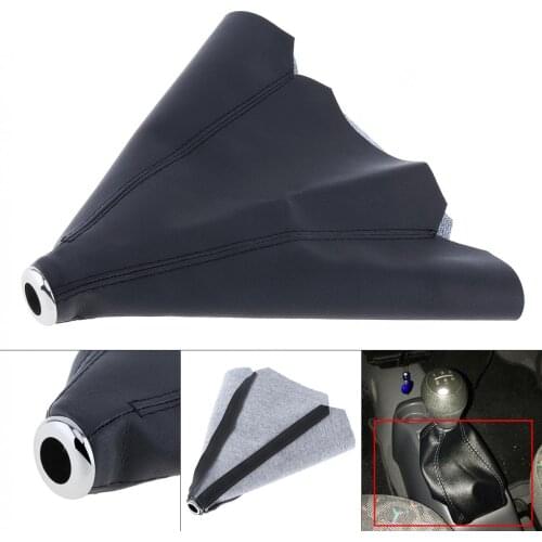 Universal 4 Color Durable PU Leather Car Manual Gear Stick Shift Collars Lever Knob Gaiter Dust Cover