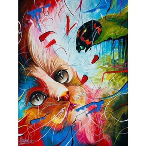 YIKEE 3d Diamond Embroidery Cats Full Square Rhinestones DIY Diamonds Mosaic Hobby y426