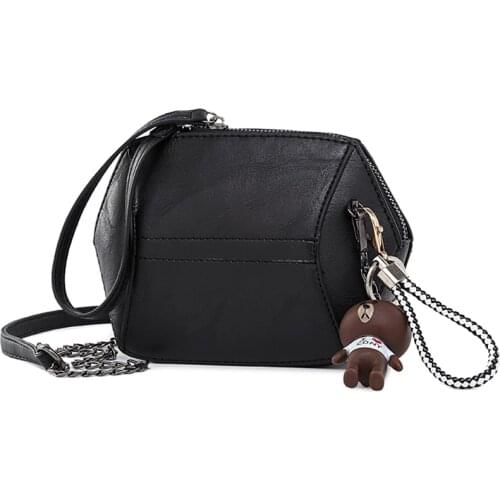 Beaocly New Design Women Shell Bag Solid Pu Leather Chain Girl Small Shoulder Bag Vintage Crossbody Bag For Women Messenger Bag