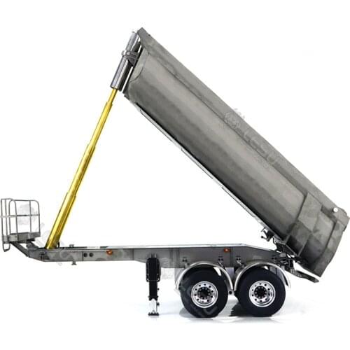 1:14 RC Car Toys Model Hydraulic Lifting U Bucket Semi-Trailer Dumper Cargo Hopper For TAMIYA Tractor Truck 8X8 8X6 DIY Parts