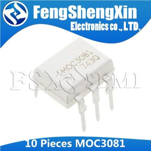 10pcs/lot MOC3081 MOC3081M DIP-6 optocoupler