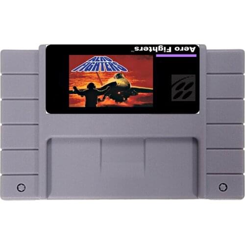 Aero Fighters 16 bit NTSC Big Gray Game Card For USA Version Game Player
