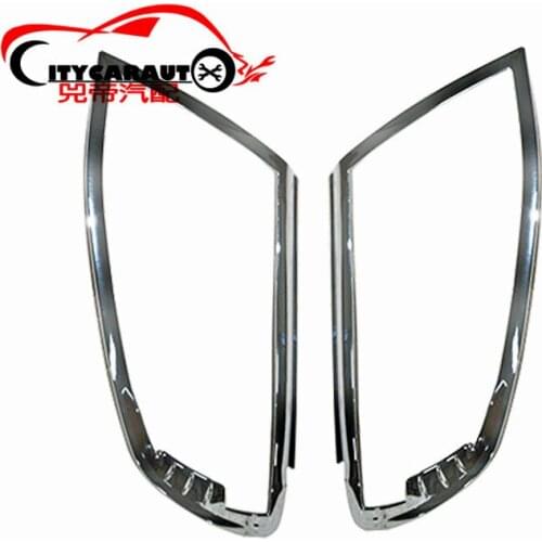 2PCS/SET CAR STYLING head LAMP COVER TRIMS FOR RANGER T6 FRONT LIGHTS COVERS AUTO ACCESSORIES FIT FOR RANGER T6 2012-2014