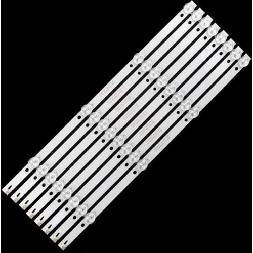 8pcs/lot LED backlight strip for K430WDC1 A3 4708-K43WDC-A3113N01 Light bar 4 light bar 6V 39cm aluminum backlight bar