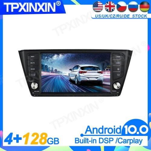 4GB+128GB Android 10.0 For Skoda Fabia Head Unit Car Multimedia Player Auto Radio Tape Recorder GPS Navigation DSP IPS 2Din