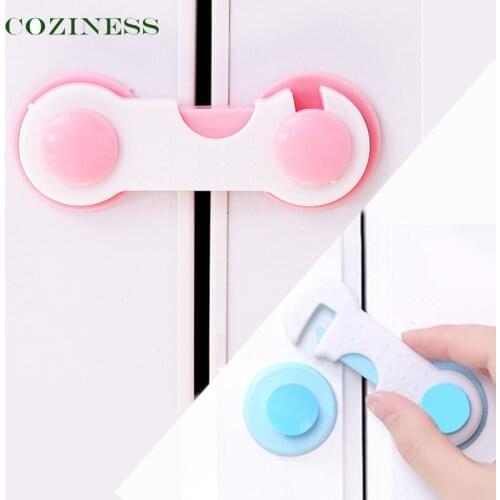 COZINESS Child Safety Protection Products Baby Opening Closing Refrigerator Cabinet Lock On-Off Safety Lock Hasp Style Equipment
