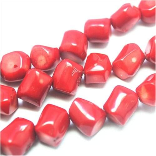 28pcs nature coral beads red coral loose beads for men bracelets top fashion sea coral beads accessories size 10-15mm