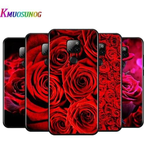 Red Rose Flower for Huawei P Smart Z S Pro Plus 2021 2020 Nova 7i 7 6 SE 5i 5Pro 4E 4 3i 3e 3 2 2i Lite 2 Phone Case