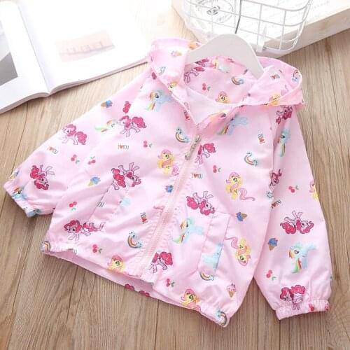 Baby jacket Zipper Hoodie Spring Autumn For Girls Windbreaker clothing children outerwear Cardigan Girl thin Clothes Floral Coat