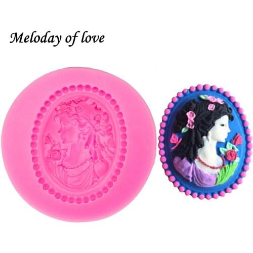DIY Girl head soap mold fondant cake decorating tools silicone mold baking tools for cakes dessert decorators moulds T0072