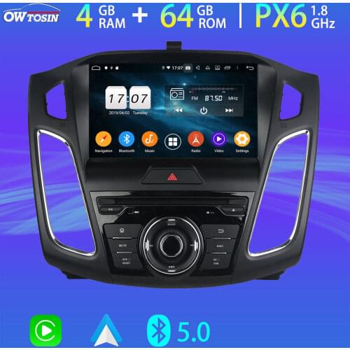 For Ford Focus 3 mk3 2015-2018 4G SIM PX6 4+64G Android 10 GPS Radio CarPlay WiFi Bluetooth 5.0 Tethering Head Unit Auto Stereo