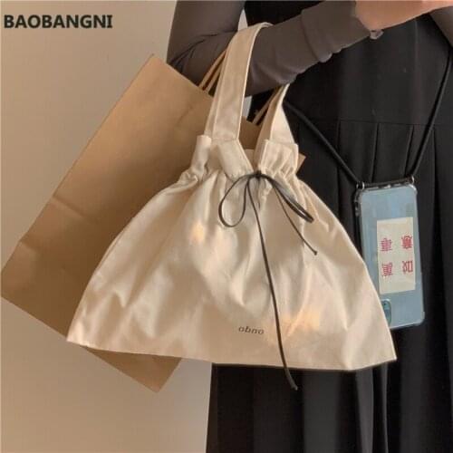 Women Student Canvas Shoulder Bags Environmental Shopping Bag Large Capacity Tote Package Casual Handbag for Women Purse