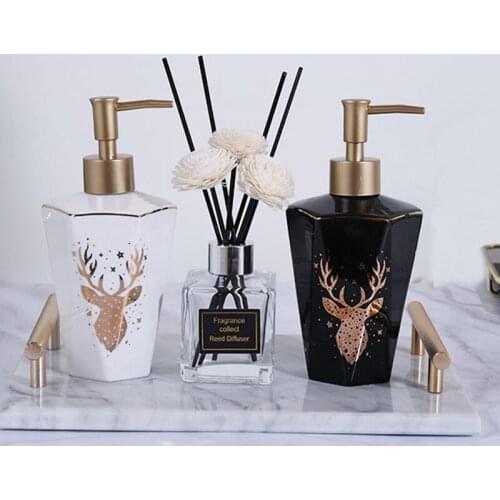 Ceramic Bathroom Accessories Foam Pump Hand Sanitizer Bottle Shampoo Dispenser Lotion Bottle For Hotel дозатор для шампуня