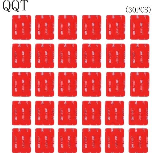 QQT 30 Pcs 3 M Red Adhesive Sticker Double Adhesive Tape Affected For Go pro Hero 9 8 7 6 5 4 3 + for SJ4000 for Xiaomi for Yi