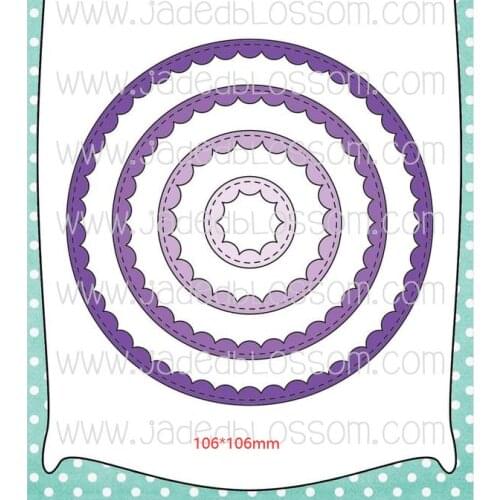 Circle Internal Scallops Metal cutting dies cut die mold card Scrapbook paper craft knife mould blade punch stencils