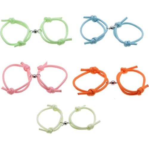 Magnetic Couple Bracelet Mutual Attraction Magnet Matching Bracelets Rope Braided Bracelet for His Her Couples Jewelry 264E