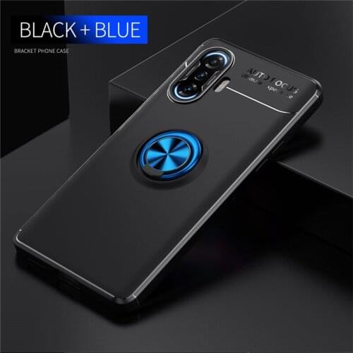 Matte Flexible Carbon Fiber Solid Finger Ring Case for Xiaomi Poco X3 M3 Pro 5G F 3 GT Redmi K40 Pro Note 10 5G 10S 10T Cover