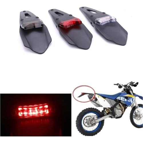 Motorcycle LED Tail Light Rear Fender Stop Enduro Brake Taillight MX Trail Supermoto For CR EXC WRF 250 400 426 450