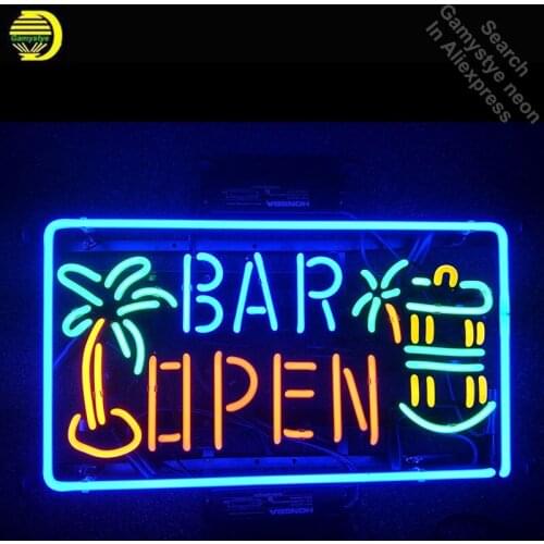 Neon Sign for Bar open Home Decor Neon Tube vintage Pup Bright sign handcraft Lamp Store Displays Great Gifts Flashlight sign