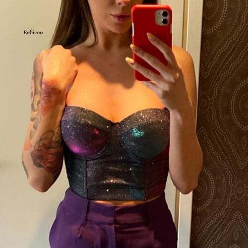 Bling bling New Fashion Mesh Push Up Bralet Womens Corset Bustier Bra Night Club Party Cropped Top