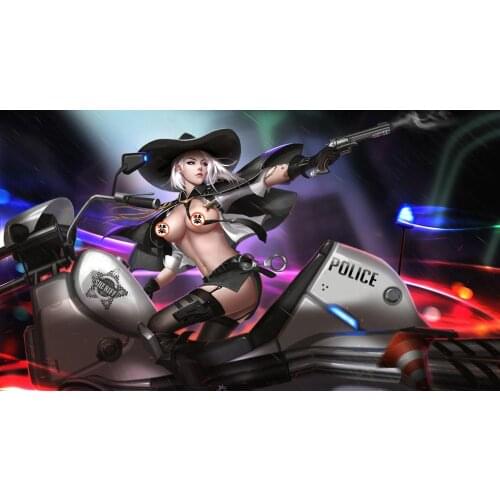 Printed silk or canvas OW sexy lady Brigitte Mercy Ashe art poster 16x24 24x36 inch custom living room bedroom home wall picture