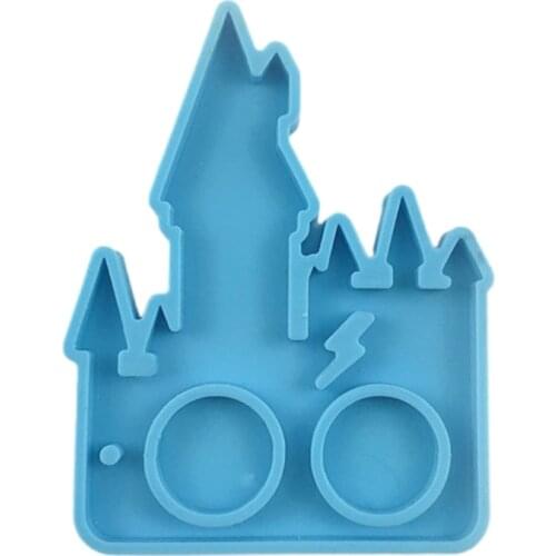 Resin Keychain Molds Castle Defense Decorations Pendant Silicone Mold for DIY Gift Jewelry Crafts Home Decorations