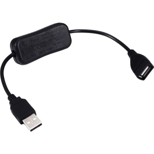 Practical 1Pcs USB Power Cable Switch Male to Female Extension Power Cable with 303 Button Switch For Power Supply Control