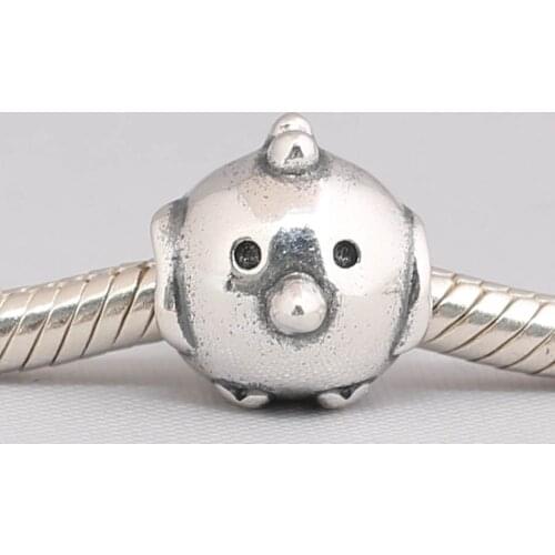 Authentic S925 DIY Jewelry Cute Chick Charm fit Lady Bracelet Bangle Lady Gift Bead