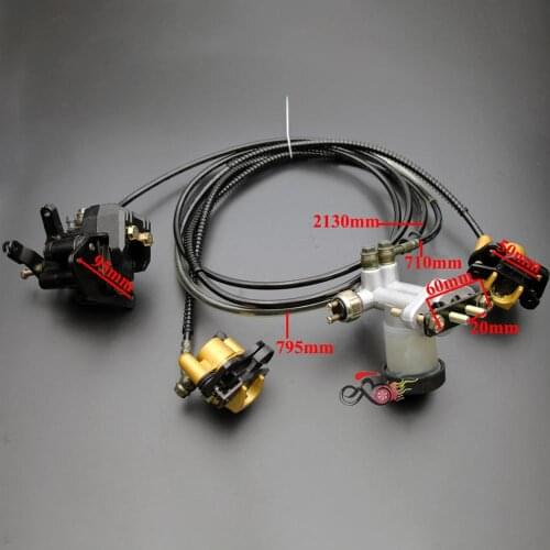 Hydraulic Disc Brake Calipers Pad System For 125cc Quad Dirt Bike Dune Buggy Go Kart Gokart