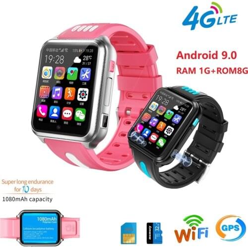 4G GPS Wifi location Student/Children Smart Watch Phone android system app install Bluetooth Smartwatch 4G SIM Card Android 9.0