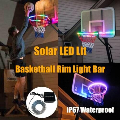 Hoop Light LED Lit Basketball Solar Light Playing At Night Rim Attachment Helps You Shoot Hoops At Night Lamp LED Strip Lamp