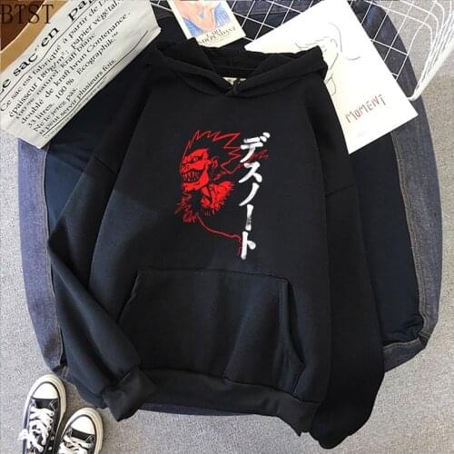 Death n Death Note Painting oversized Pullover Loose Women/men Hoodies clothes Hot Harajuku winter Sweatshirt hip hop Female
