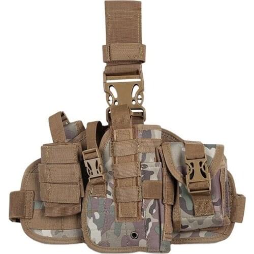 Professional Manufacturing Factory Tactical Combined Gun Holster With Pouches Waist Belt Military Battlefield Training