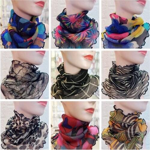 New Spring Autumn Women Wild Magic Scarf Outdoor Sun Protection Neck Face Silk Scarf Women Hanging Ear Scarf