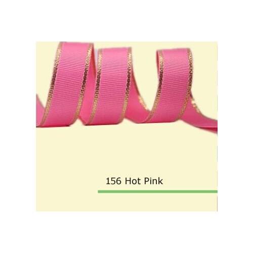 1-1/2"(38mm) Gold Metallic Edge Grosgrain Ribbon 28 colors in stock