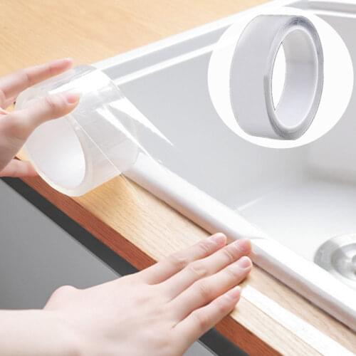 Acrylic Transparent Waterproof Tape Mildew-proof Dust-proof Kitchen Bathroom Beauty Seam Door Window Toilet Sticker Home Parts