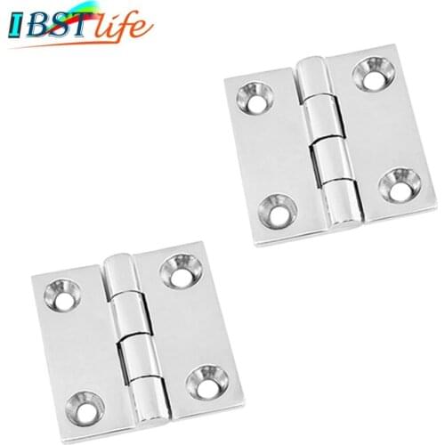 2PCS/Pair Heavy Duty SS 316 marine grade 2inch 50*50mm cast Boat Caravan RV Deck Cabinet Drawer Door Strap Butt Hinge Hardware